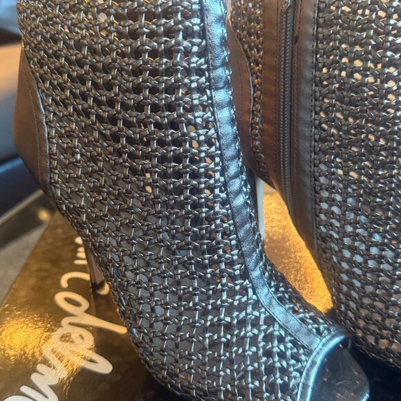 Sam Edelman Silver Metallic Mesh Heeled Sandals - Picture 4 of 6